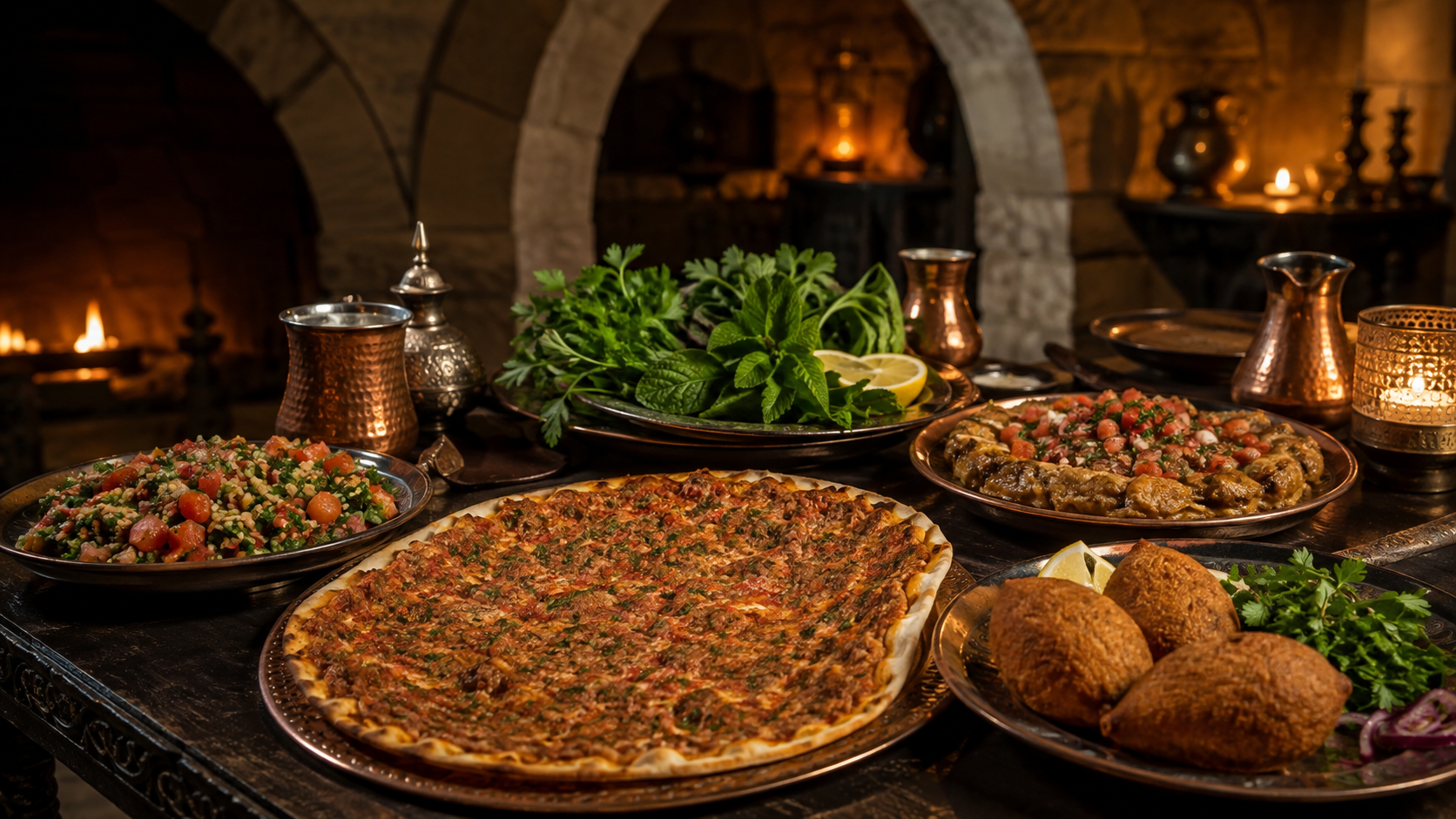 Mardin yöresel sofrası ve sıcak mezeler